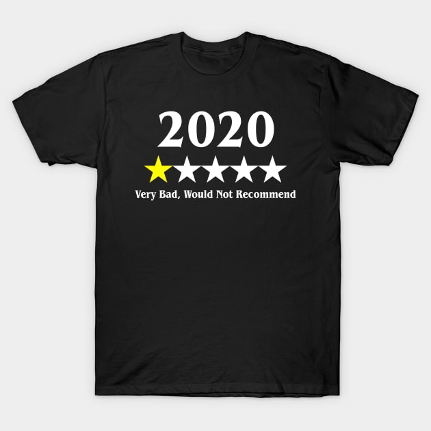 2020 Review – Very Bad Would Not Recommend – 1 Star Rating T-Shirt by lightbulbmcoc